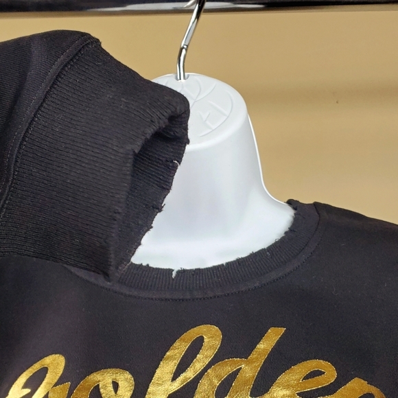 Golden Screen Print Cropped Sweatshirt - Picture 2 of 6